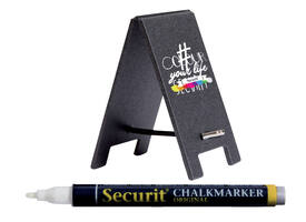 Krijtbord securit mini tafel set 5 stuks zwart