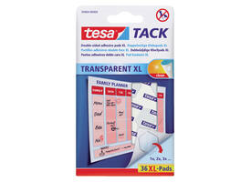 Kleefpads tesa® TACK dubbelzijdig transparant XL 36 stuks
