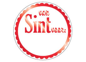 Stickers van Sint voor rond rood/wit doos à 1000 stuks