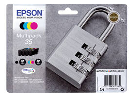 Inktcartridge Epson 35 T3586 zwart + 3 kleuren