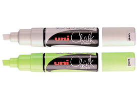 Krijtstift Uni-ball chalk schuin 8.0mm wit