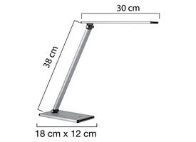 Bureaulamp Unilux Terra led aluminium grijs