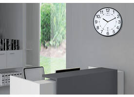 Wandklok Unilux Maxi radio controlled Ø 37.5cm zwart/wit