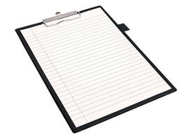 Klembord Quantore A4 staand PVC zwart met 100mm klem + penlus