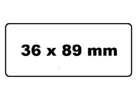 Labeletiket Quantore 99012 36x89mm adres wit 2 rollen