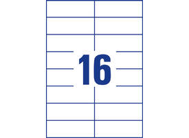 Etiket Avery 3484 105x37mm wit 1600 stuks
