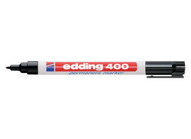 Viltstift edding 400 rond 1mm zwart blister à 1 stuk
