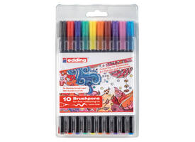 Brushpen edding 1340 assorti etui à 10 stuks