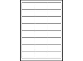Etiket Avery 3658 64.6x33.8mm wit 4800 stuks