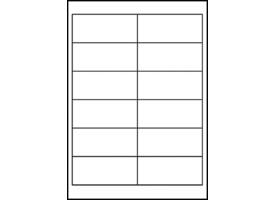 Etiket Avery 3659-200 97x42.3mm wit 2400 stuks