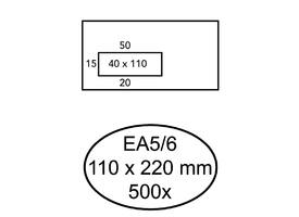 Envelop Quantore 110x220mm venster 4x11cm links zelfklevend 500 stuks