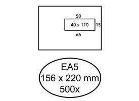 Envelop Quantore 156x220mm venster 4x11cm rechts zelfklevend 500 stuks