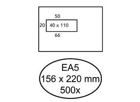 Envelop Quantore 156x220mm venster 4x11cm links 500 stuks