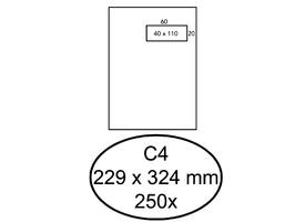 Envelop Quantore C4 229x324mm venster 4x11cm rechts zelfklevend 250st