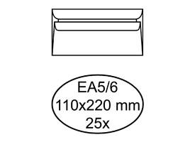 Envelop Quantore bank EA5/6 110x220mm zelfklevend wit 25 stuks