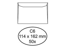 Envelop Quantore bank C6 114x162mm wit 50 stuks