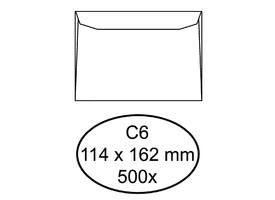 Envelop Quantore bank C6 114x162mm wit 500 stuks