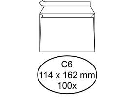 Envelop Quantore bank C6 114x162mm zelfklevend wit 100 stuks