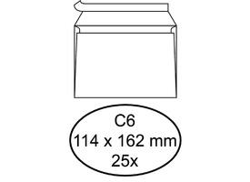 Envelop Quantore bank C6 114x162mm zelfklevend wit 25 stuks