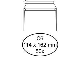 Envelop Quantore bank C6 114x162mm zelfklevend wit 50 stuks