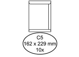 Envelop Hermes akte C5 162x229mm zelfklevend wit pak à 10 stuks