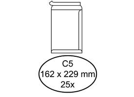 Envelop Quantore akte C5 162x229mm zelfklevend wit 25 stuks