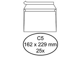 Envelop Quantore bank C5 162x229mm zelfklevend wit 25 stuks