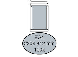 Envelop Quantore bordrug EA4 220x312mm zelfklevend wit 100 stuks