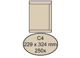 Envelop Quantore akte C4 229x324mm creme kraft 250 stuks