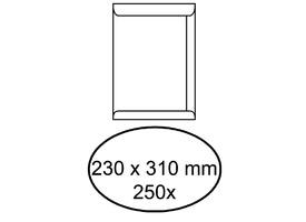 Envelop akte IEZZY 230x310mm zelfklevend 100gr wit 250 stuks