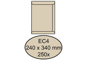 Envelop Quantore akte EC4 240x340mm cremekraft 250 stuks