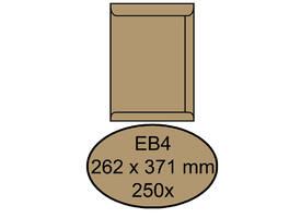 Envelop Quantore akte EB4 262x371mm bruinkraft 250 stuks