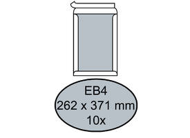 Envelop Quantore bordrug EB4 262x371mm zelfklevend wit 10 stuks