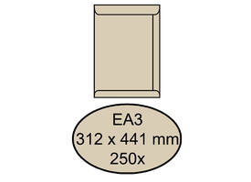 Envelop Quantore akte EA3 312x441mm cremekraft 250 stuks