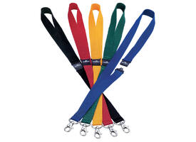 Textielkoord Durable 8137 met karabijnhaak zwart