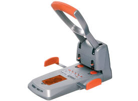 Perforator Rapid Supreme HDC150/2 heavy duty 2-gaats 150 vel zilver/oranje