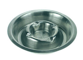 Asbak metaal verchroomd 170mm RVS stapelbaar