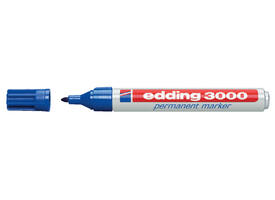 Viltstift edding 3000 rond 1.5-3mm blauw blister à 4 stuks