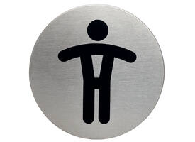 Infobord pictogram Durable 4905 wc heren rond 83mm