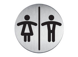 Infobord pictogram Durable 4920 toileten D/H rond 83mm