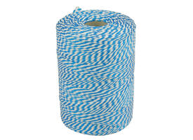 Touw Muller katoen 50 gram 45 meter blauw/wit