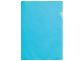 Insteekmap L-model Quantore A4 PP 0.12mm blauw 25 stuks