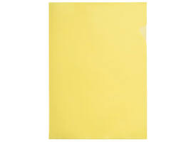 Insteekmap L-model Quantore A4 PP 0.12mm geel 25 stuks
