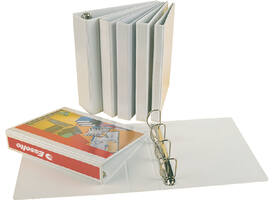 Presentatieringband Esselte panorama A4 4-rings D-mechaniek 30mm PP wit