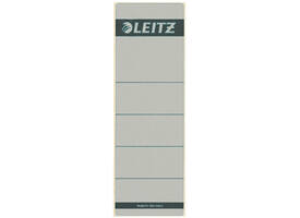 Rugetiket Leitz breed/kort 62x192mm zelfklevend grijs 10 stuks