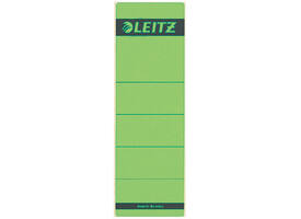 Rugetiket Leitz breed/kort 62x192mm zelfklevend groen 10 stuks