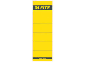 Rugetiket Leitz breed/kort 62x192mm zelfklevend geel 10 stuks