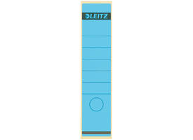 Rugetiket Leitz breed/lang 62x285mm zelfklevend blauw 10 stuks