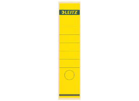 Rugetiket Leitz breed/lang 62x285mm zelfklevend geel 10 stuks