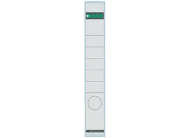Rugetiket Leitz smal/lang 39x285mm zelfklevend wit 10 stuks